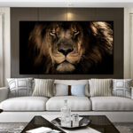 Afrikanische Große Löwen Gesicht Leinwandbilder An Der Wand Kunst Poster  Und Drucke Tiere Löwen Kunst Bilder Für Wohnzimmer Cuadros – Buy Wall