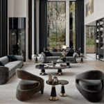 Casa Padrino Luxus Sofa Grau / Gold  X  X H