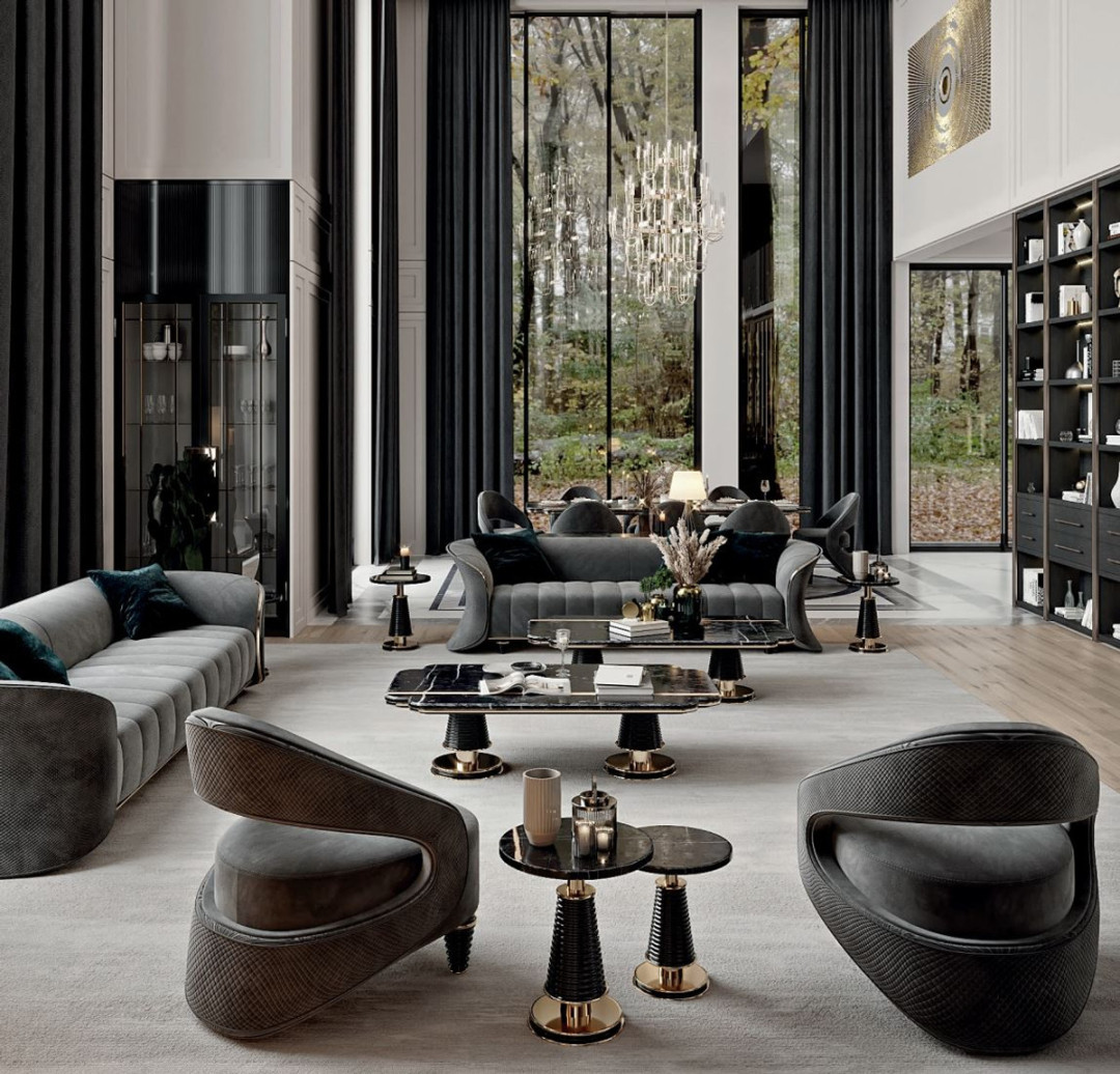Casa Padrino Luxus Sofa Grau / Gold  x  x H