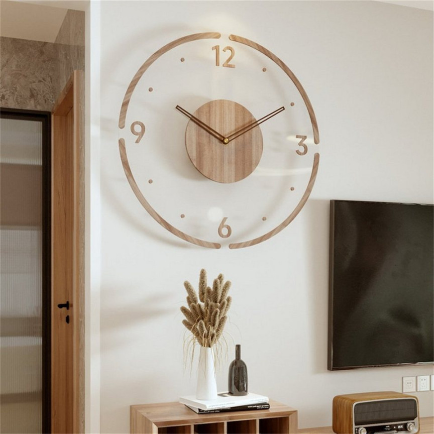 HOPPO~ Wanduhr Wanduhr cm aus Massivholz, dekorative Wanduhr für das  Wohnzimmer
