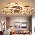 LED Modern Deckenleuchte Dimmbar Wohnzimmer Deckenlampe Creative Runden  Deckenlicht Aluminium Acryl Lampenschirm Mit Fernbedienung K K