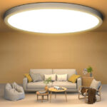 LETGOSPT Deckenleuchte Ultra Dünn LED Deckenleuchte W,Modern Schlicht  Weiß Lampe, Øx