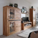 Massivholz Wohnwand Möbel – Nescavan (vierteilig)