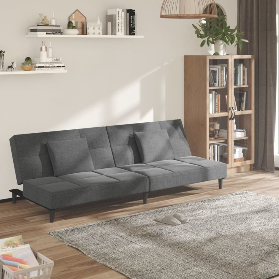 Modern Sofa-Set Wohnzimmer - Couch Schlafsofa Bettsofa - Schlafcouch  -Sitzer Ecksofa - mit  Kissen Hellgrau Stoff cloris
