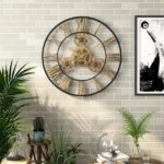 ÖTÖ~ Wanduhr Vintage Metall Wanduhr Cm,große Wohnzimmer Küche Dekorative  Uhr