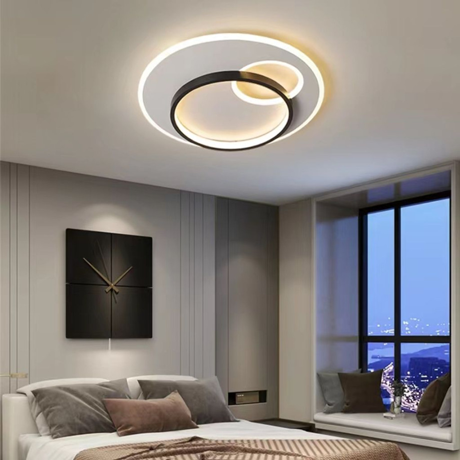 W LED Deckenleuchte Rund Deckenlampe Dimmbare Wohnzimmer Esszimmer  Fernbedienung Halterungslose Deckenleuchte