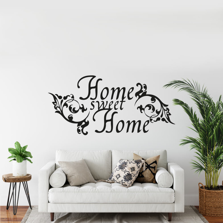 Wandtattoo - Home Sweet Home I Florales Ornament